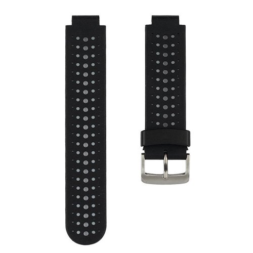 Soft Silicone Replacement Watch Band for Garmin Forerunner 230/235 / 220/620 / 630/735 Smart Watch (03 Black & White)