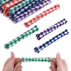Prasacco 24 Pcs Chinese Finger Traps Classic Bamboo Finger Trap Cool Birthday Party Favors Goodie Bag Stuffers (4 Colors Random)