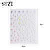JMEOWIO 12 Sheets Aurora Nail Art Stickers Decals Self-Adhesive Pegatinas Uñas Glitter Holographic Star Heart Nail Supplies Nail Art Design Decoration Accessories