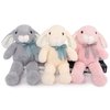 BENINY Easter Bunny Stuffed Animal in 3 Colors, Cute Stuffed Bunny Plush Toys Gift for Girls Kids,14 Inches (Grey/White/Pink)