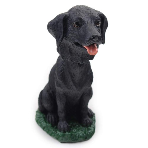 Animal Den Black Lab Dog Bobblehead Figure for Car Dash Desk Fun Accessory