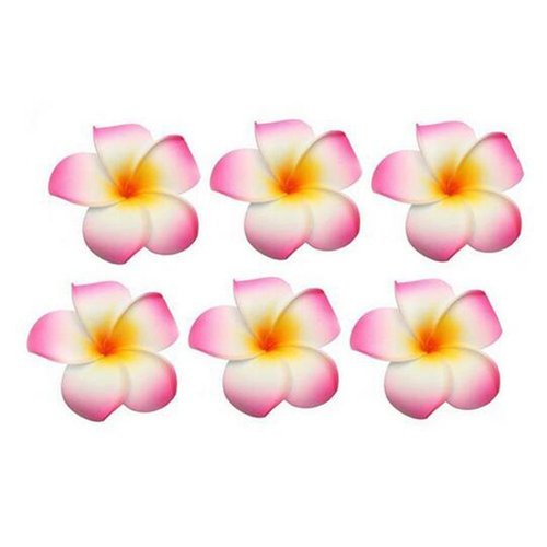 12PCS Women&#39;s Grils Hawaiian Plumeria Flower Hair Clips Wedding Bridal Decoration Hairpin Barrett...