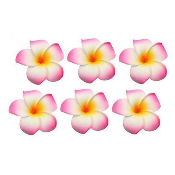 12PCS Women's Grils Hawaiian Plumeria Flower Hair Clips Wedding Bridal Decoration Hairpin Barrette Hair Accessories For Party Beach Holiday (pink)