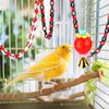 Christmas Parakeet Cockatiel Bird Toys, Hammock Swing Toy for Budgerigar, Conures, Love Birds, Finches, Mynah