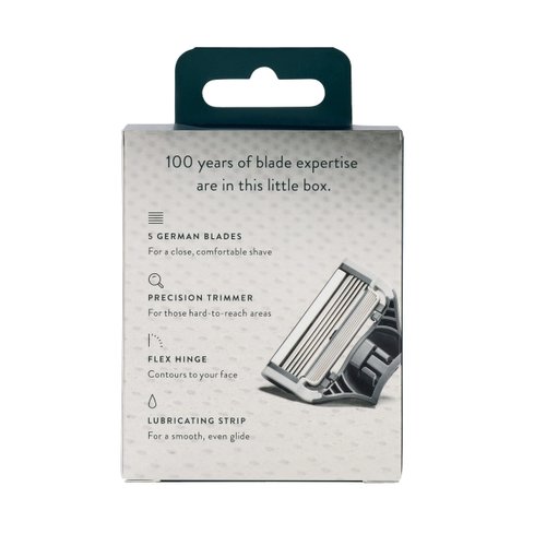 Harry's Razor Blades (1 Pack of 4) in Durable Hinged Water Friendly Travel Case