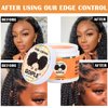 Edge Control Wax for Black Women - Strong Hold, Non-greasy Smoother for Black Hair, No Flaking or White Residue, Shine Hair Gel (Citrus Scent)