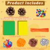 80UncleKimby 20 Sets Thanksgiving Turkey Craft Kit for Kids - Fall Pinecones DIY Arts and Crafts Set for Classroom Activities Supplies