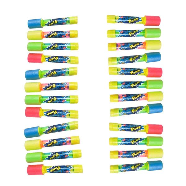 24 Bulk Pack Water Blaster - 8.5" Clear Plastic Water Guns -Summer Party Favor Water Soakers - Water Shooter- Swimming Pool Beach Water Toy for Kids