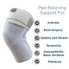 ArthritisHope Knee Compression Sleeve made from Rayon Derived from Bamboo (6XL) for Knee Pain with Strap, Running, Weightlifting, Arthritis, Sports, Gym, ACL (Men and Women)