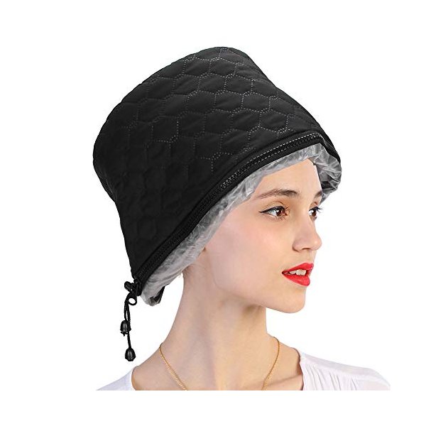 Hair Steamer, Thermal Heat , Deep Conditioning Black Hair Scalp Treatment Spa Hot Head Care Electric for Home Use