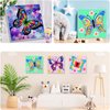 4 Pack Butterfly Paint by Number for Kids with Wooden Frame-Paint by Numbers for Kids Butterflies Ages 4-8-12,Easy Paint with Numbers DIY Acrylic Oil Painting Kits for Home Wall Decor(8X8inch)