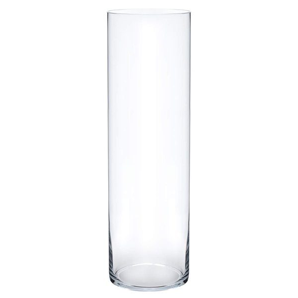 Royal Imports Flower Glass Vase Decorative Centerpiece for Home or Wedding - Cylinder Shape, 16" Tall, 4" Opening, Clear