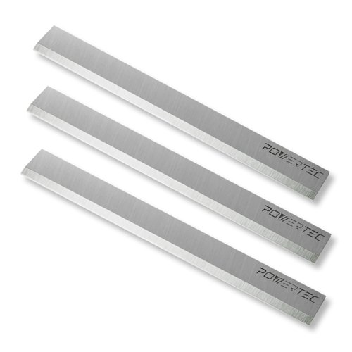 POWERTEC 6 Inch Jointer Blades for Delta 37-190 37-195 37-205 37-220 37-275X, JET JJ-6CS Jointer, Replacement for Delta 37-658, JET 708457K Jointer Knives, Set of 3 (14803)