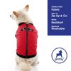 Gooby Fashion Vest Dog Jacket - Red, Small - Warm Zip Up Dog Bomber Vest with Dual D Ring Leash - Winter Water Resistant Small Dog Sweater - Dog Clothes for Small Dogs Boy or Medium Dogs
