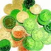 Lippbest St Patricks Day Gold Coins, 120 Pcs Gold and Green Lucky Coins Plastic Shamrock Leprechaun Coins, St Patricks Day Decorations for Irish St. Patrick's Day Party Table Decorations
