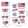Zienlay 4th of July Temporary Tattoos, Metallic USA Fourth of July Patriotic Tattoos | American Flag Red White and Blue Face Tattoo Stickers, Independence Day Memorial Day Party Accessories Decoration