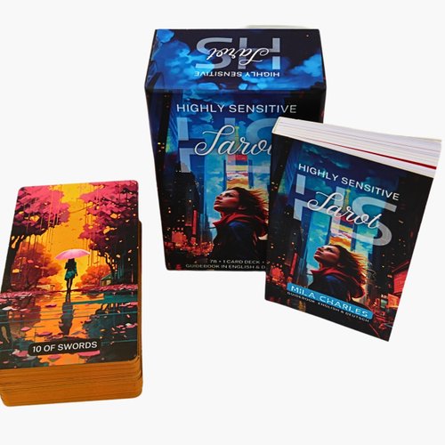Highly Sensitive Tarot I Limited Edition I 78 Tarot Cards Plus Surprise Card I Highly Sensitive and Spiritual Motifs I Accompaniment Book in German and English I For Beginners and Advanced Users