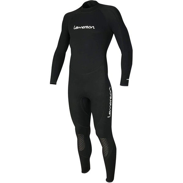 Lemorecn Mens Wetsuits Jumpsuit Neoprene 3/2mm Full Body Diving Suit (3031blackXL)