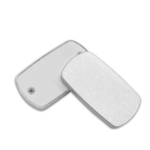BIUMALL Magnetic Metal Piano Toy, Aluminum Alloy Sliding Card Piano Slide Anxiety Relief Toy, EDC Adult Piano Toy, Boyfriend and Father's Desk Toy (Silver)