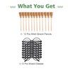 Party Supplies Kit - Black Glasses with Round Frame No Lenses,Broom Pencil for School Theme Birthday ,Halloween,Cosplay Costume Party Decor,12pcs each