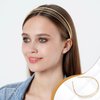 Aeaocvo 2 Pcs Metal Headband Gold Headbands for Women, Multi Layers Hairbands Metal Hair Band, Gold Elegant Hair Hoop Headpiece for Women Girls Bridal Hair Styling Accessories