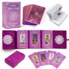 Nevkha Tarot Cards with Guidebook | with Meanings on Them | Tarot Wrap Pouch with Placements | Purple & Pink Designs | Perfect for Beginners & Experienced Practitioners