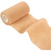 Juvale 6-Rolls Self Adhesive Bandage Wrap, Vet Tape - 4 in x 5 Yds Breathable, Elastic Cohesive Wrap Tape for Wrist, Swelling, Sports, Tattoo (Tan)