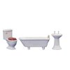 Dollhouse Miniature 1:12 Scale 3 Pc White Bathroom Set #M0349w