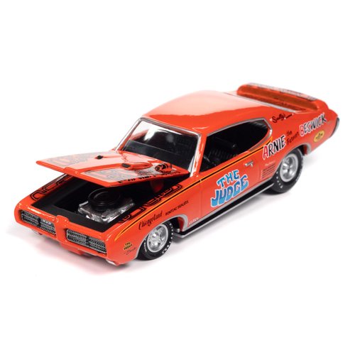 1969 Pontiac GTO Orange w/Graphics The Judge Arnie The Farmer Beswick Racing Champions Mint 2023 Release 1 Limited Edition 2500 Pieces Worldwide 1/64 Diecast Model Car Racing Champions RC016-RCSP029A