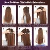 22 inches Hair Extensions 1 Piece 5 Clips 3/4 Full Head Long Curly Synthetic Hairpieces