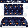 2 Pack Outer Space Party Tablecloths, Solar System Table Covers, 51x87'' Plastic Disposable Rectangle Planet Table Cover for Kids Space Theme Birthday Party Decorations, Galaxy Theme Party Supplies