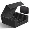 Homthy 1800+ Card Deck Case for Trading Cards, Leather Magnetic Closure Commander Card Storage Box Magic Card Protectors Fit for MTG TCG and Sport Cards
