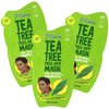 7th Heaven Tea Tree Easy Peel-Off Face Mask, Parabens Free, Green, 3-Pack of 0.3 Fl Oz each, 3 Sachets
