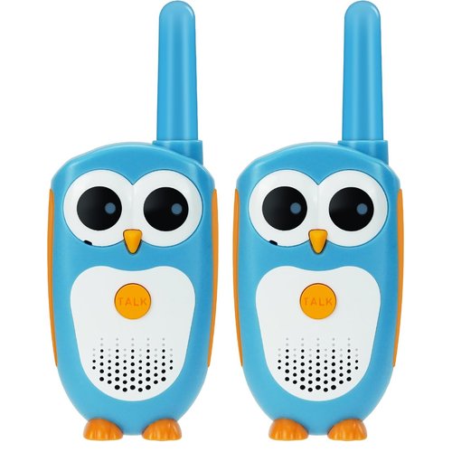 Retevis RT30 Kids Walkie Talkies, Toddler Toys for 3-5 Year Old Boys Girls, Small Owl Toy Walkie Talkie for Kids, Easy to Use, LED Eyes, Christmas Holiday Toy Gifts, Indoor Role Play(Blue,2 Pack)