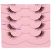 Gmagictobo Natural Half Lashes Cat Eye Look False Eyelashes Clear Band Fake Eyelashes Light Volume Soft Strip Eyelashes 7 Pairs