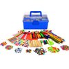 YITOHOP Arts and Crafts Supplies for Kids -1000+ pcs Art Craft kit in Carrying Travel Box for Toddlers Ages 4+ DIY Crafting School Kindergarten Project Activity- Ideal Xmas Gifts