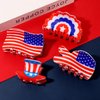 4th of July Hair Clips for Women American Flag Hair Claw Clips Star Stripe Top Hat Hair Clips USA Independence Day 4th of July Patriotic Outfits Accessories Party Favor Gifts