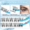 Lash Clusters 70 Pcs Cluster Lashes Eyelash Clusters DIY Cluster Eyelash Extensions Individual Lashes Thin Band & Soft(Humid,C-8-16mix)