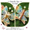 BARTOSI Butterfly Hair Clips Orange Butterflies Hair Barrettes Pearl Bridal Hairpin Bride Wedding Hair Accessories for Women (Pack of 2)