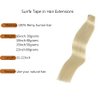 Tape in Hair Extensions, Blonde Human Hair Extensions, 22Inch 60g 20pcs Platinum Blonde Tape on Hair Extensions Real Human Hair Silky Straight Highlight Seamless Glue in Brazilian Human Hair Extensions