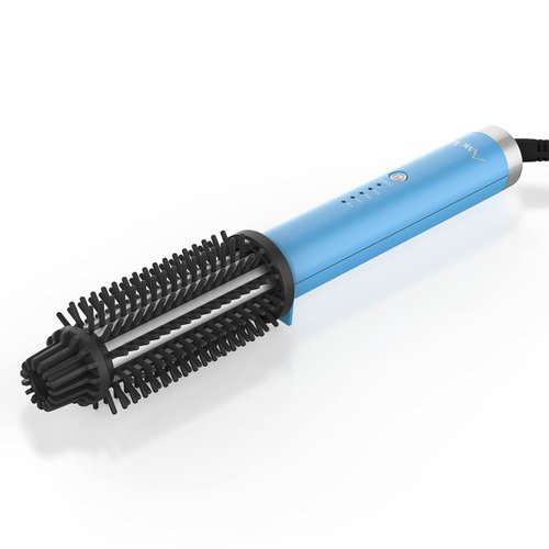AmoVee Curling Iron Brush 1 inch with Negative Ion Technology, Dual Voltage Hair Curling Wand for Worldwide Use, Curling Brush Iron for Curls and Voluminous Hair