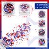 12 Boxes Independence Day Nail Glitter 4th of July Nail Art Star Sequins Holographic Red Blue Silver Mixed Star Hexagon Circles Nail Sequins Confetti 3D Nail Art for Women Girls Makeup Nail Decoration