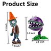JHESAO 2 PCS Plants and Zombies Toys Action Figures Zombies PVZ Toys 1 2 Series Great Gifts for Kids and Fans, Birthday and Christmas Party New