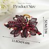 CAKURE Copper Wire Flower Hair Clip Gold Metal Hair Claw Beaded Hair Clamp Hair Accessory for Women