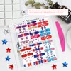 SILPECWEE 6 Sheets 4th of July Nail Wraps for Women Self Adhesive Independence Day Nail Polish Stickers Patriotic American Nail Polish Strips Fingernail Manicure Design with Nail File
