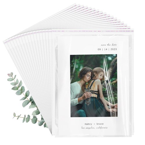 100 Pcs Cellophane Bags, 8x10 Inches Clear Plastic Bags for Packaging, Clear Resealable Plastic P...