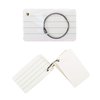 Chris-Wang 200 Sheets Hole Punched and Perfed Words Study Card Flash Cards with 4 Metal Binder Rings, Style A(4 Ruled Line Front, Blank Reverse)