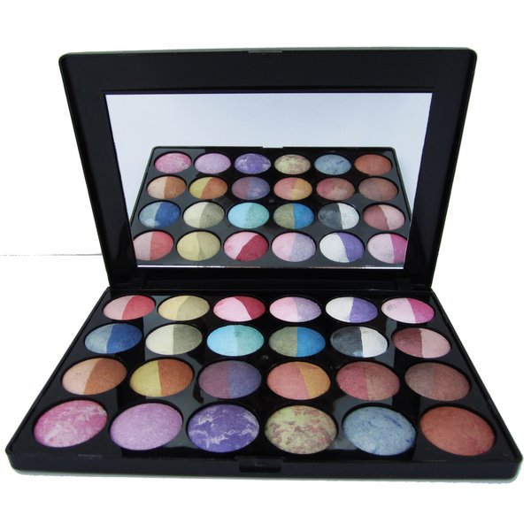 Ml Collection 24 Color Bake Dry/wet Powder Eye Shadow Palette- Beauty to Go, Mineral