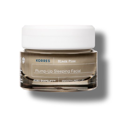 KORRES Black Pine 4D Bio-ShapeLift Plumping Night Cream for Firm Skin Dermatologically Tested Veg...