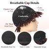 Hanne Fashion Short Dreadlock Wig Twist Braids Wigs Dreadlock Wig for Black Women and Men Ombre Brown African American Twist Braiding Synthetic Wig 1B 30